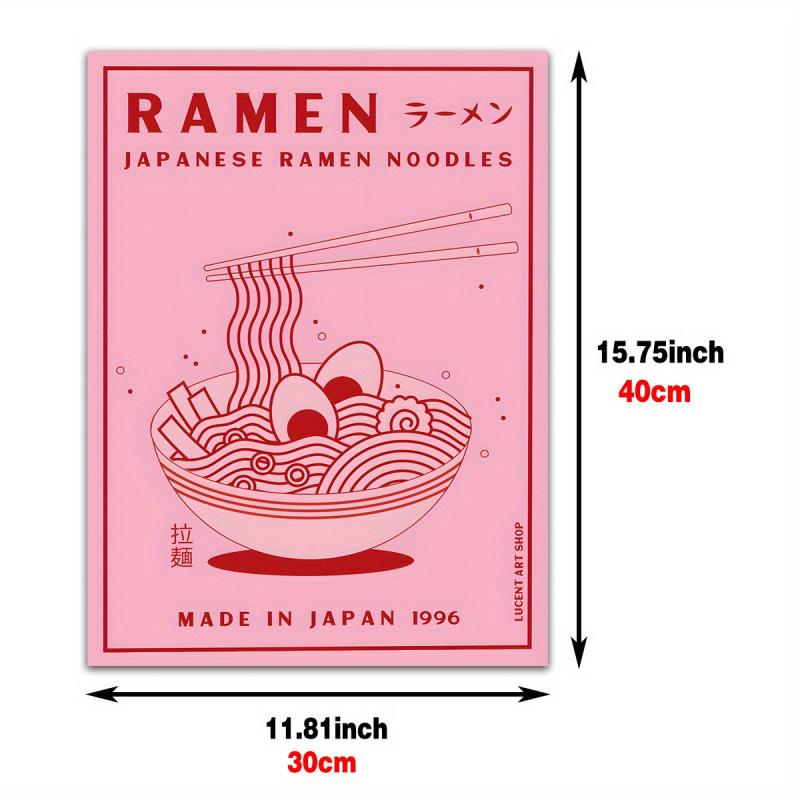 Japanese Ramen Noodles Art Print Canvas Painting - Kitchen Decor