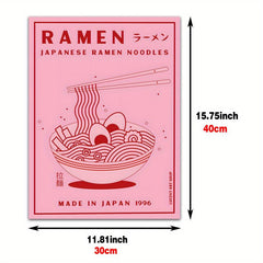 Japanese Ramen Noodles Art Print Canvas Painting - Kitchen Decor