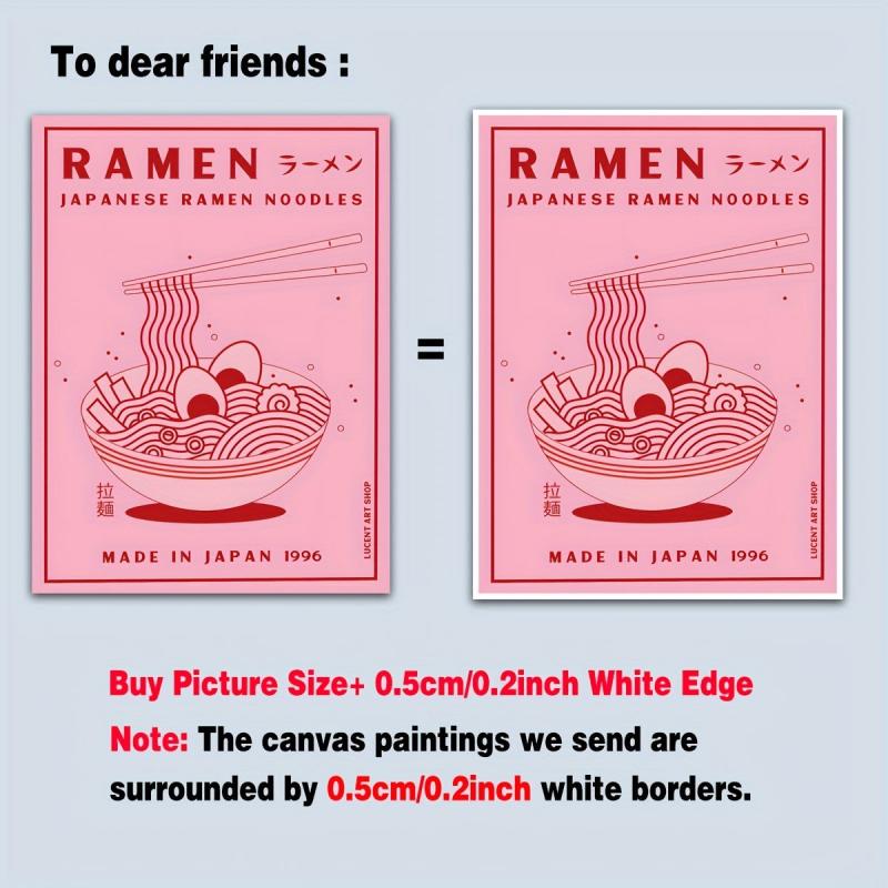 Japanese Ramen Noodles Art Print Canvas Painting - Kitchen Decor