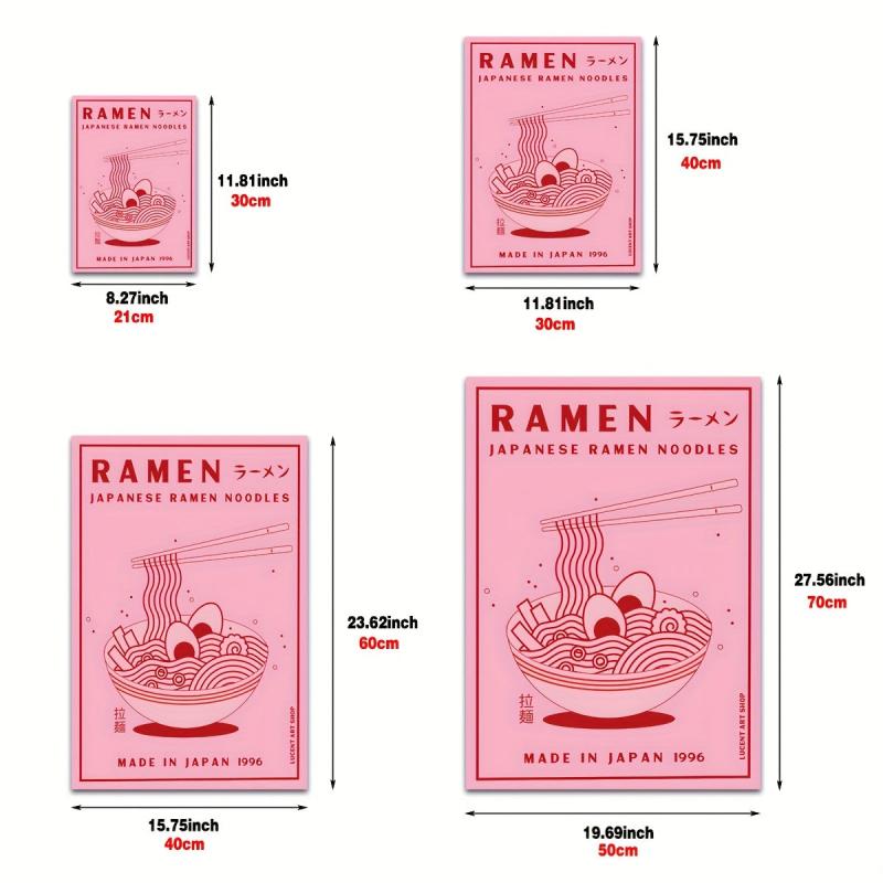 Japanese Ramen Noodles Art Print Canvas Painting - Kitchen Decor