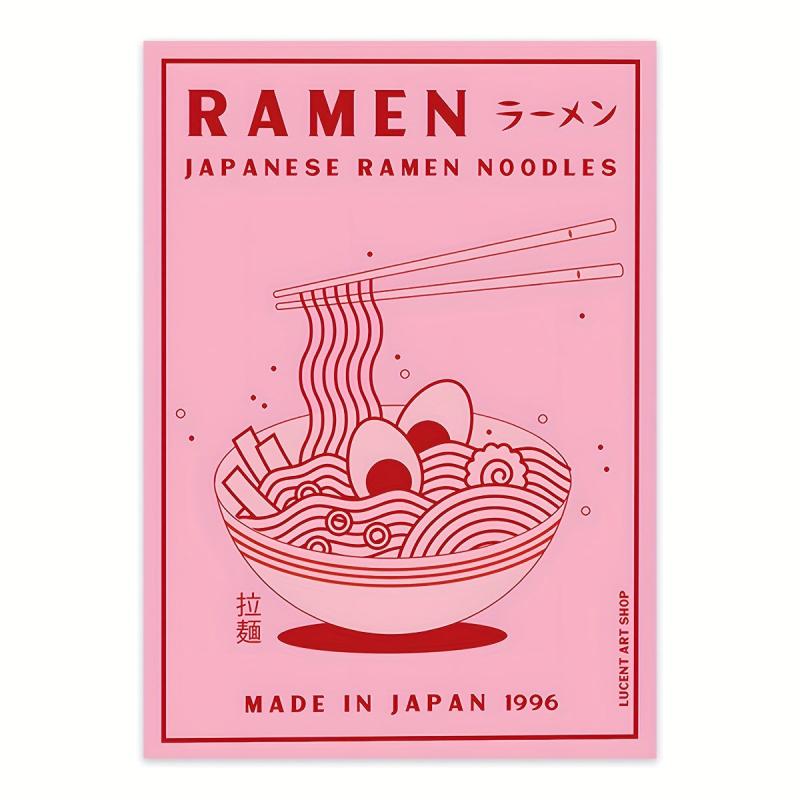 Japanese Ramen Noodles Art Print Canvas Painting - Kitchen Decor