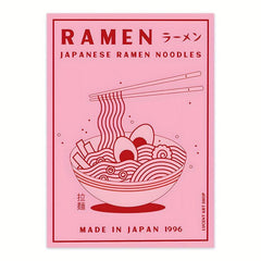 Japanese Ramen Noodles Art Print Canvas Painting - Kitchen Decor
