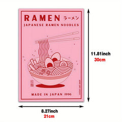 Japanese Ramen Noodles Art Print Canvas Painting - Kitchen Decor