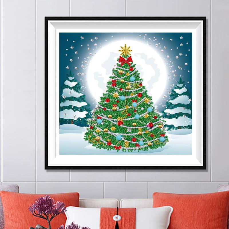 5D DIY Diamond Painting Christmas Tree Rhinestone Craft Wall Art Kit