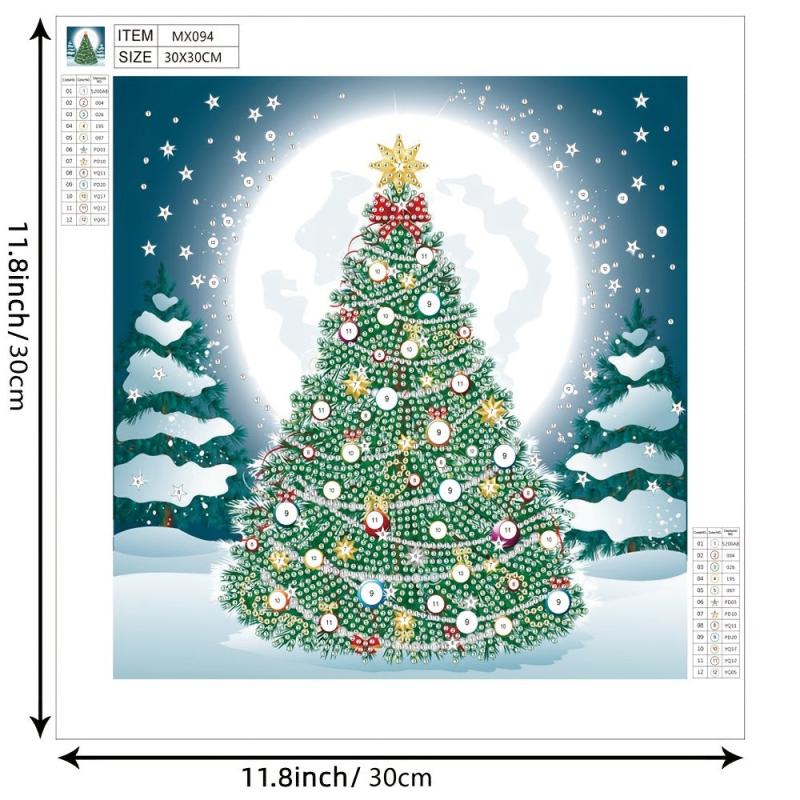 5D DIY Diamond Painting Christmas Tree Rhinestone Craft Wall Art Kit