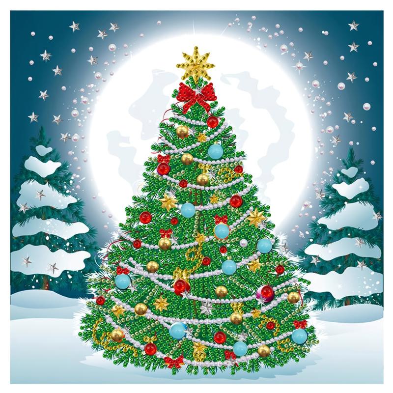 5D DIY Diamond Painting Christmas Tree Rhinestone Craft Wall Art Kit