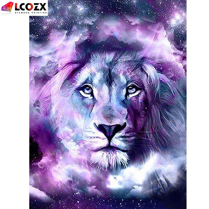 5D Lion Round Diamond Painting Kit