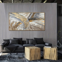 American Style Colorful Foil Painting Canvas Art Print Poster