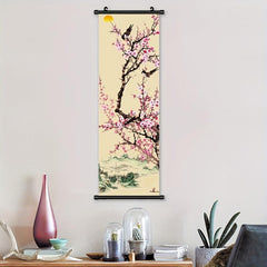 Nordic Canvas Posters Mountain Plum Blossom Chinese Landscape Wall Art