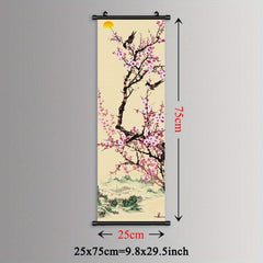 Nordic Canvas Posters Mountain Plum Blossom Chinese Landscape Wall Art