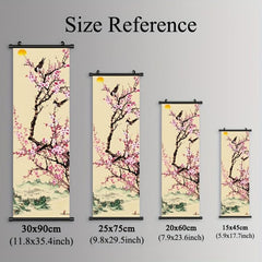 Nordic Canvas Posters Mountain Plum Blossom Chinese Landscape Wall Art