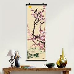 Nordic Canvas Posters Mountain Plum Blossom Chinese Landscape Wall Art