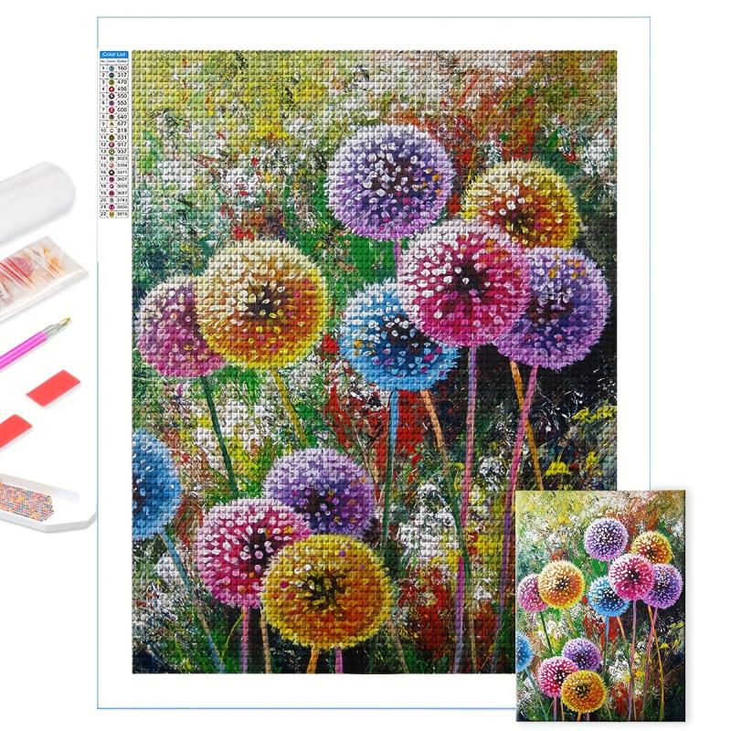Colorful Dandelion Diamond Painting Kit - DIY 5D Diamond Art