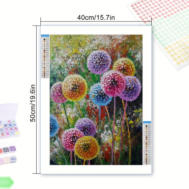 Colorful Dandelion Diamond Painting Kit - DIY 5D Diamond Art
