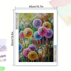 Colorful Dandelion Diamond Painting Kit - DIY 5D Diamond Art