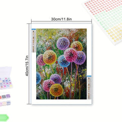 Colorful Dandelion Diamond Painting Kit - DIY 5D Diamond Art