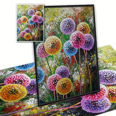 Colorful Dandelion Diamond Painting Kit - DIY 5D Diamond Art