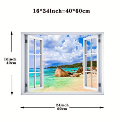 Framed Art Canvas Poster Tropical Palm Tree Beach Island Paradise Painting