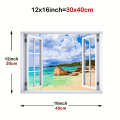 Framed Art Canvas Poster Tropical Palm Tree Beach Island Paradise Painting