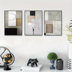 3pcs Geometric Abstract Painting for Living Room Wall Decor