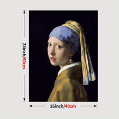 Girl with a Pearl Earring Art Reproduction for Wall Decor, No Frame