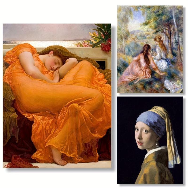 Girl with a Pearl Earring Art Reproduction for Wall Decor, No Frame
