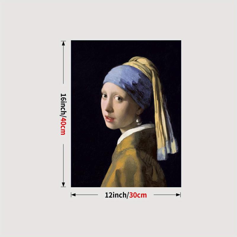 Girl with a Pearl Earring Art Reproduction for Wall Decor, No Frame