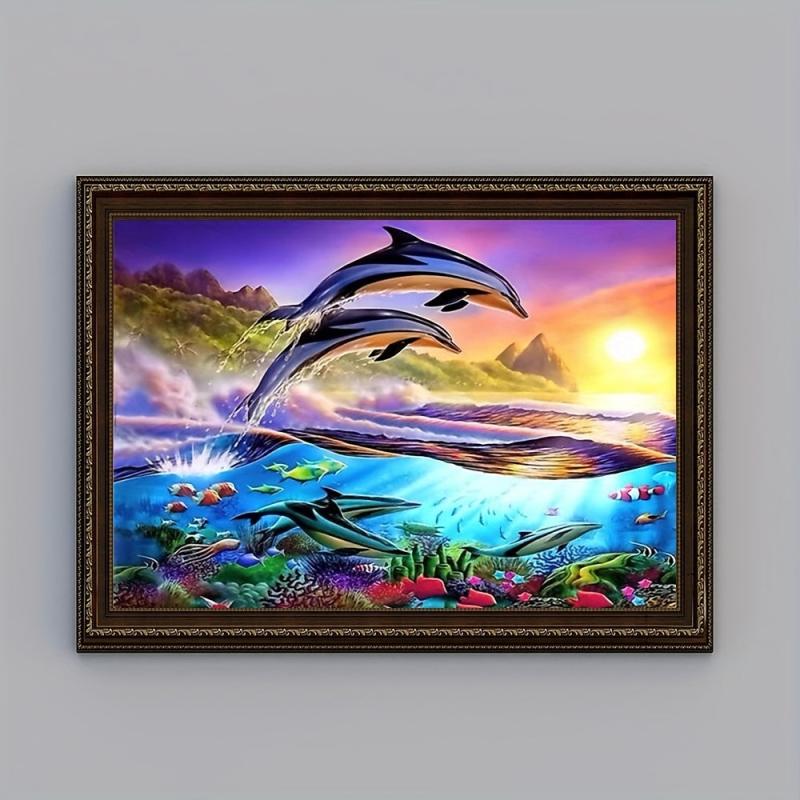 DIY Dolphin Diamond Painting Kit Home Gift