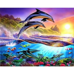 DIY Dolphin Diamond Painting Kit Home Gift
