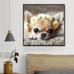 Chihuahua Diamond Painting Kit for Adults - DIY 5D Art with Round Diamonds