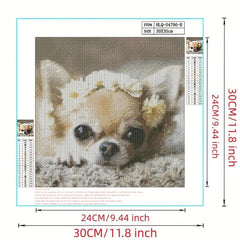 Chihuahua Diamond Painting Kit for Adults - DIY 5D Art with Round Diamonds