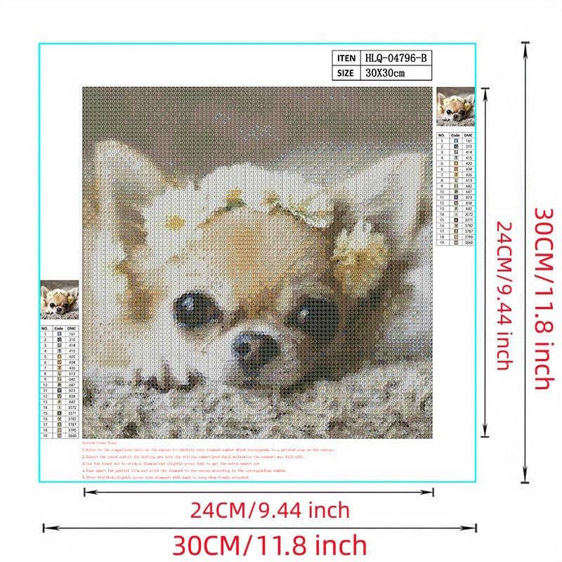 Chihuahua Diamond Painting Kit for Adults - DIY 5D Art with Round Diamonds