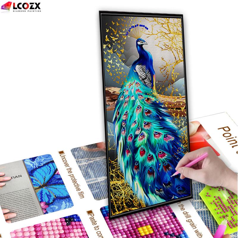 5D DIY Diamond Painting Peacock Full Of Rhinestones