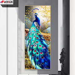 5D DIY Diamond Painting Peacock Full Of Rhinestones