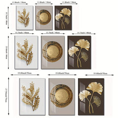 3pcs Ginkgo Biloba Leaves Canvas Art Posters Nordic Style Wall Decor