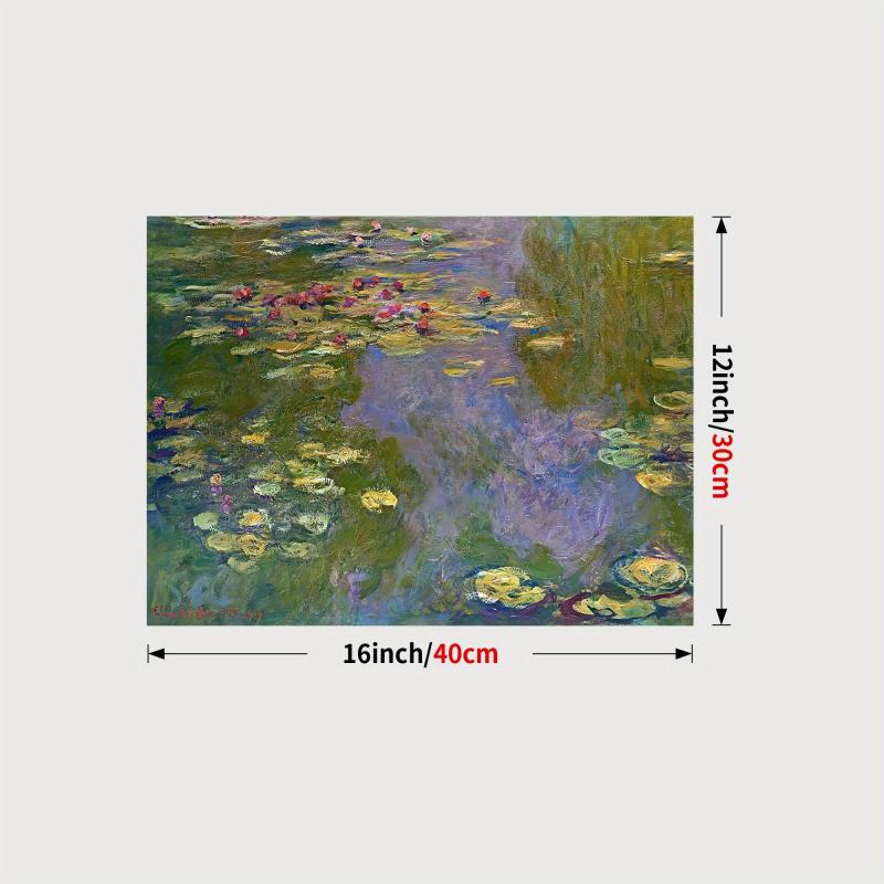 Water Lilies Floral Canvas Wall Art By Claude Monet
