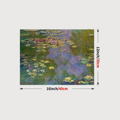 Water Lilies Floral Canvas Wall Art By Claude Monet