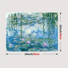 Water Lilies Floral Canvas Wall Art By Claude Monet