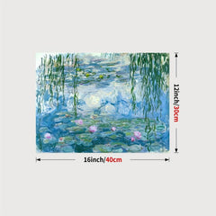 Water Lilies Floral Canvas Wall Art By Claude Monet