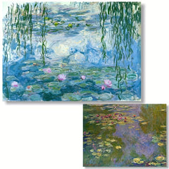 Water Lilies Floral Canvas Wall Art By Claude Monet