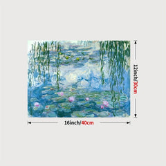 Water Lilies Floral Canvas Wall Art By Claude Monet