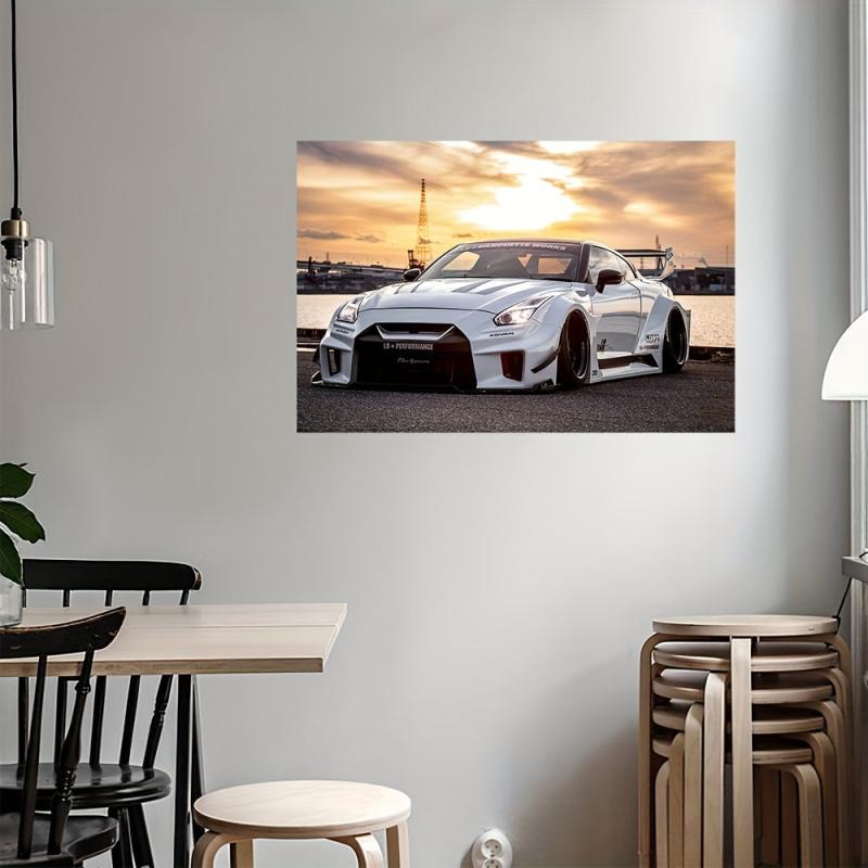 1pc Car Painting Artwork Wall Decor No Frame 12inx18