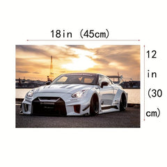 1pc Car Painting Artwork Wall Decor No Frame 12inx18