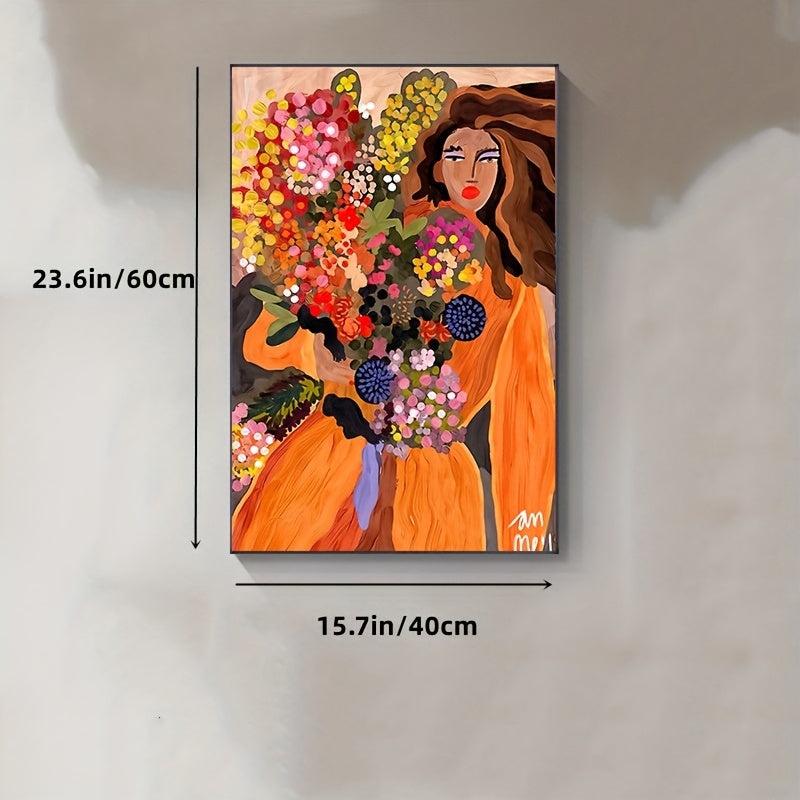Colorful Female Painting Canvas Art Print Wall Image Living Room Decoration