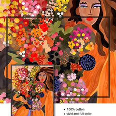 Colorful Female Painting Canvas Art Print Wall Image Living Room Decoration
