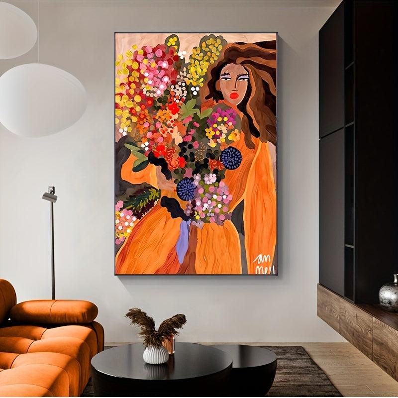 Colorful Female Painting Canvas Art Print Wall Image Living Room Decoration