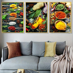 3pcs Vegetables Pepper Wall Canvas 15 7x23 6in Kitchen Poster for Home Decor