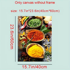 3pcs Vegetables Pepper Wall Canvas 15 7x23 6in Kitchen Poster for Home Decor