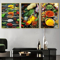 3pcs Vegetables Pepper Wall Canvas 15 7x23 6in Kitchen Poster for Home Decor