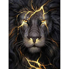 Lion 5D Diamond Art Kit Full Square Drill Diamond Painting Kit For Adults